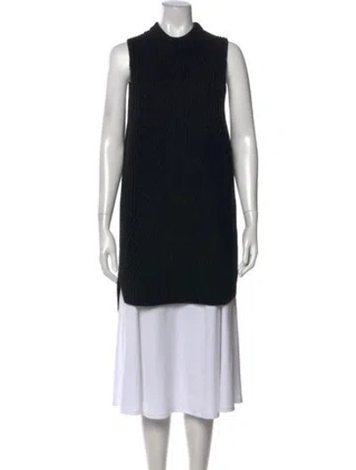 Pre-owned Isabel Benenato Mock Neck Sweater In Black