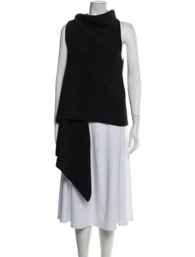 Pre-owned Isabel Benenato Mock Neck Sweater In Black