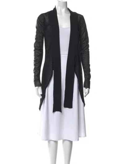Pre-owned Isabel Benenato Open Front Sweater In Black