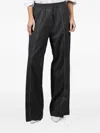 Isabel Benenato Pinstriped Trousers In Black