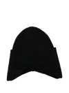 Isabel Benenato Rib-knit Beanie In Black