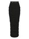Isabel Benenato Ruched Midi Skirt In Black