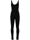 Isabel Benenato Scoop-neck Sleeveless Jumpsuit In Black