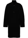 Isabel Benenato Single-breasted Coat In Black