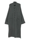 Isabel Benenato Single-breasted Oversized Coat In Gray