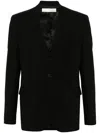 Isabel Benenato Single-breasted Wool Blazer In Black