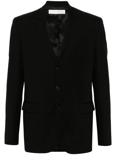 Isabel Benenato Single-breasted Wool Blazer In Black