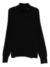 Isabel Benenato Stitch-detail High-neck Sweater In Black