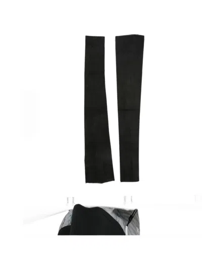 Isabel Benenato Suede Fingerless Gloves In Multi
