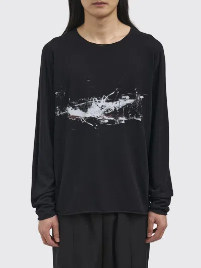 Isabel Benenato Cotton Sweater With Print In Black