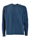 Isabel Benenato Petroleum Knit Sweater In Light Blue