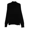 Isabel Benenato Stitch-detail High-neck Sweater In Black