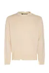 Isabel Benenato White Cashmere-wool Knit Sweater In White