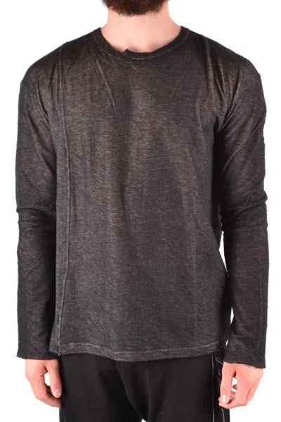 ISABEL BENENATO TEXTURED BLACK COTTON SWEATER