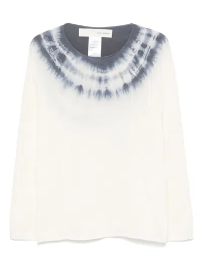 Isabel Benenato Tie-dye Detailed T-shirt In Neutrals