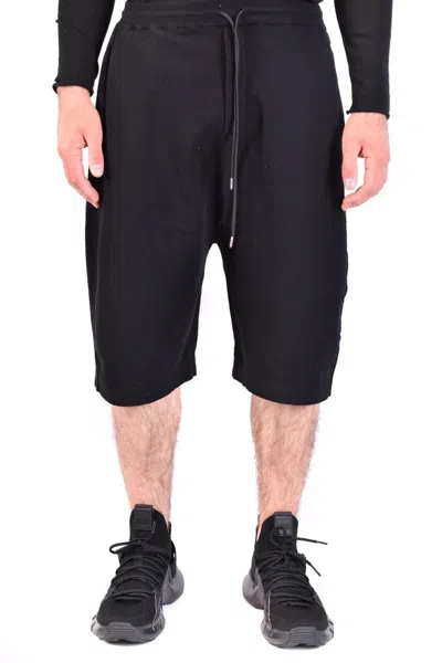 Isabel Benenato Relaxed Fit Black Shorts With Adjustable Waistband