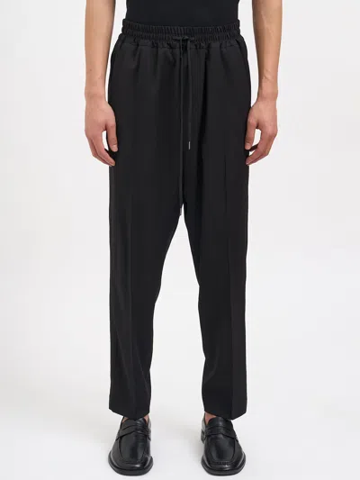 Isabel Benenato Virgin Wool Pants In Black