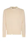 Isabel Benenato White Cashmere-wool Knit Sweater