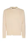Isabel Benenato White Cashmere-wool Knit Sweater In White