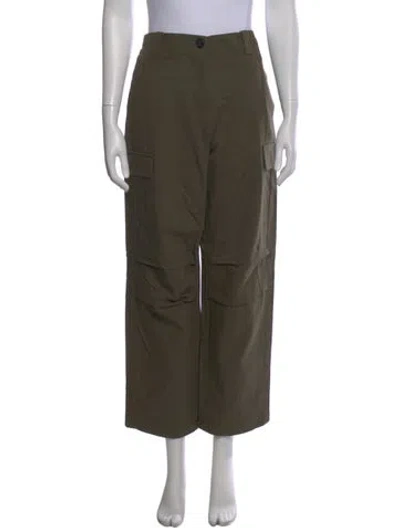 Pre-owned Isabel Benenato Wide Leg Pants In Green