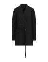 Isabel Benenato Woman Blazer Black Size 12 Virgin Wool In Black