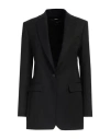 ISABEL BENENATO ISABEL BENENATO WOMAN BLAZER BLACK SIZE 8 VIRGIN WOOL