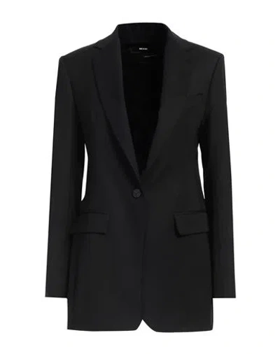 Isabel Benenato Woman Blazer Black Size 8 Virgin Wool