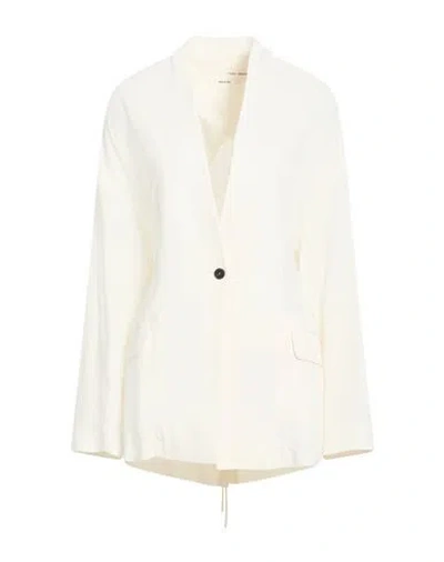 Isabel Benenato Woman Blazer Ivory Size M Virgin Wool, Viscose In Neutral