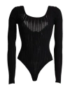 Isabel Benenato Woman Bodysuit Black Size L Viscose, Polyester