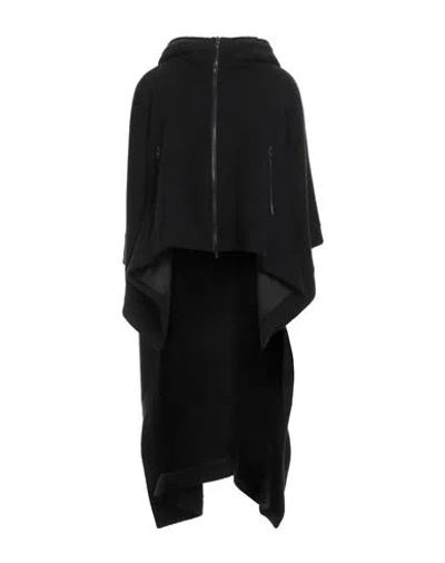 Isabel Benenato Woman Cape Black Size Onesize Virgin Wool, Polyester, Cotton, Polyamide