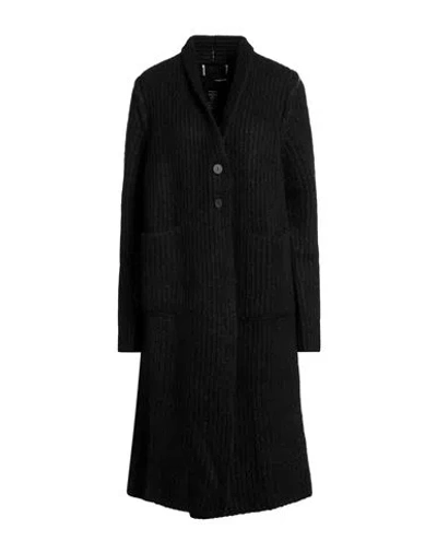 Isabel Benenato Woman Cardigan Black Size 8 Alpaca Wool, Polyamide, Wool