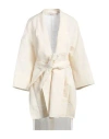 Shop Isabel Benenato Woman Cardigan Cream Size 6 Cotton, Linen In White