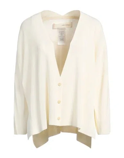 Isabel Benenato Woman Cardigan Cream Size M Viscose, Polyester In White