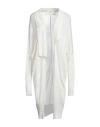 Isabel Benenato Woman Cardigan Ivory Size 10 Linen In White
