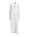 Isabel Benenato Woman Cardigan Ivory Size 6 Linen, Polyamide In White