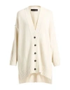 Isabel Benenato Woman Cardigan Ivory Size M Cashmere, Wool