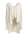 Isabel Benenato Layered V-neck Cardigan In White