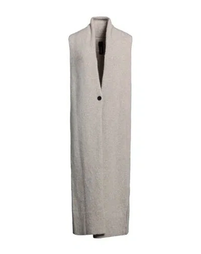 Isabel Benenato Woman Cardigan Light Grey Size 4 Mohair Wool, Wool, Polyamide, Elastane In Brown