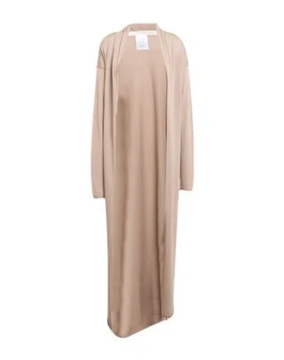 Isabel Benenato Woman Cardigan Sand Size 6 Silk, Cotton In Neutral