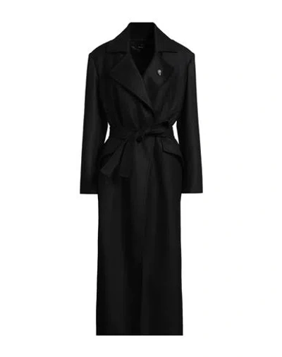 Isabel Benenato Woman Coat Black Size 10 Virgin Wool