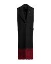 Isabel Benenato Woman Coat Black Size 4 Virgin Wool, Polyamide In Black