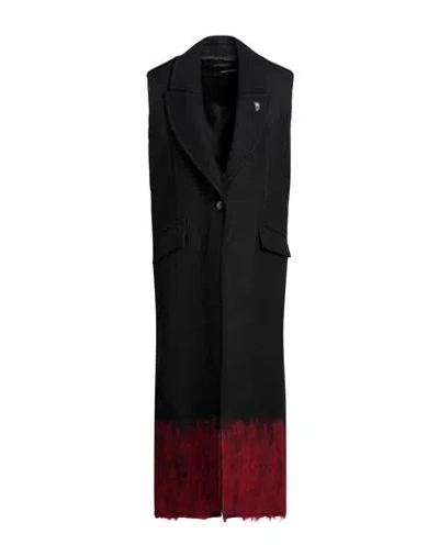 Isabel Benenato Woman Coat Black Size 4 Virgin Wool, Polyamide