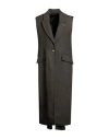 Isabel Benenato Woman Coat Military Green Size 0 Virgin Wool, Polyamide In Green