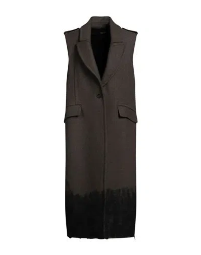 Isabel Benenato Woman Coat Military Green Size 4 Virgin Wool, Polyamide In Green