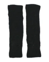 Isabel Benenato Woman Gloves Black Size Onesize Cashmere, Wool In Black