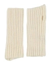 Isabel Benenato Woman Gloves Cream Size Onesize Cashmere, Wool In White