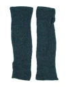 Isabel Benenato Woman Gloves Deep Teal Size Onesize Cashmere, Wool In Green