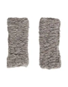 Isabel Benenato Woman Gloves Grey Size Onesize Alpaca Wool, Polyamide, Wool
