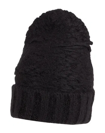 Isabel Benenato Woman Hat Black Size Onesize Cashmere, Wool