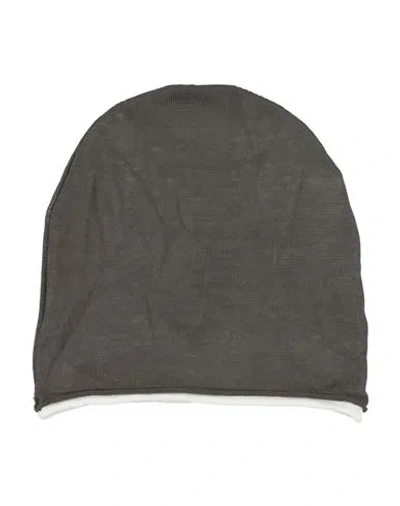 Isabel Benenato Woman Hat Grey Size Onesize Cotton In Gray